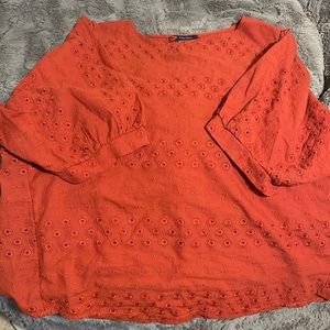 Reddish Brown Indigo Poppy blouse.